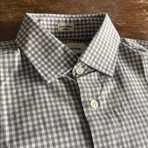 Taylor Stitch soft Gray Gingham Shirt. Custom made in Portugal. NWOT